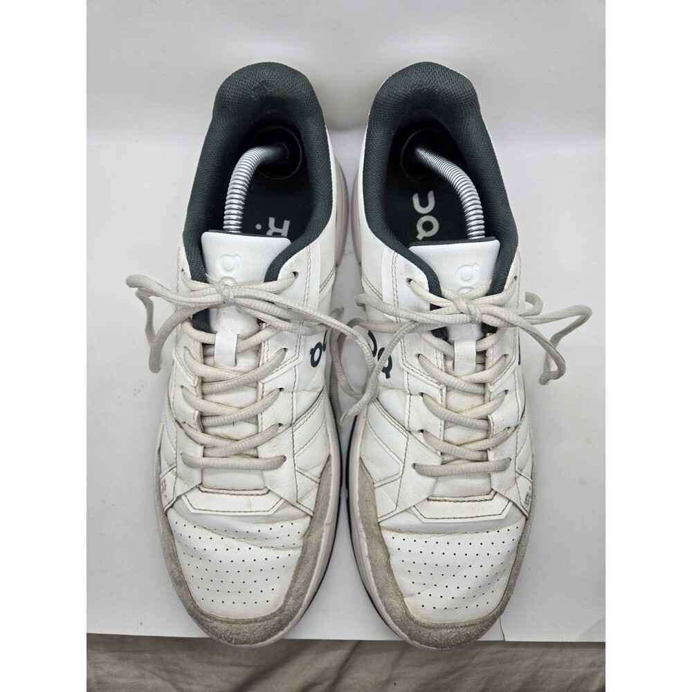 ON The Roger Clubhouse Tennis Shoes Mens 11 White Green Running Athletic Sneaker - Picture 3 of 8